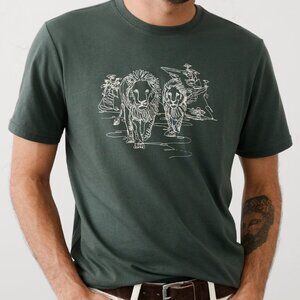 Banana Republic Men's Graphic T, Douglas Fir (Green), Large, New w/ Tags